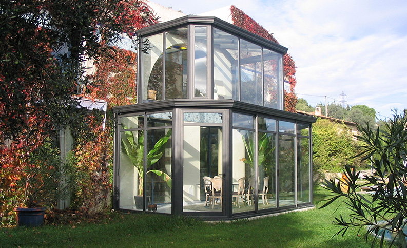 Véranda contemporaine en forme - photo4