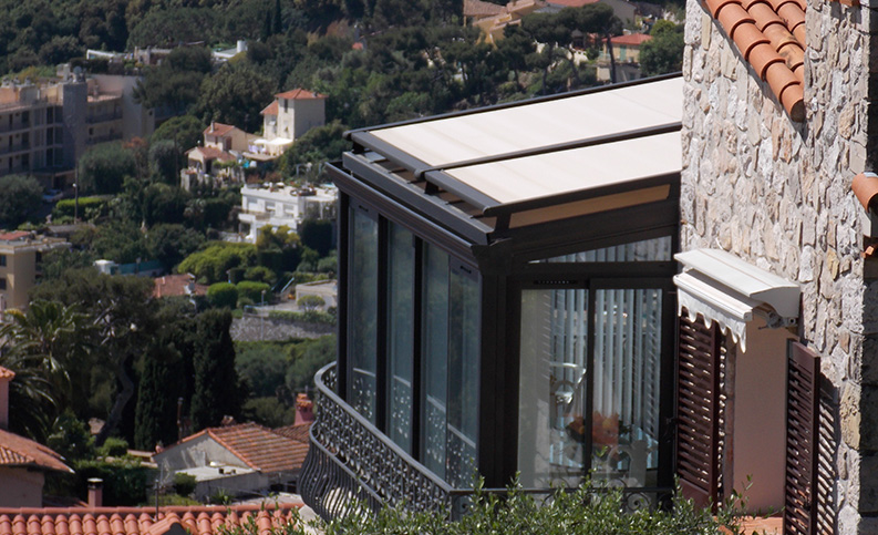 Véranda contemporaine pan cassé - photo5