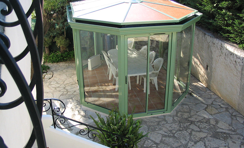 Véranda contemporaine pan cassé - photo8