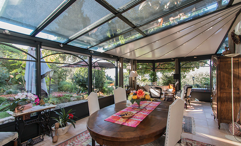 Véranda contemporaine pan coupé - photo24