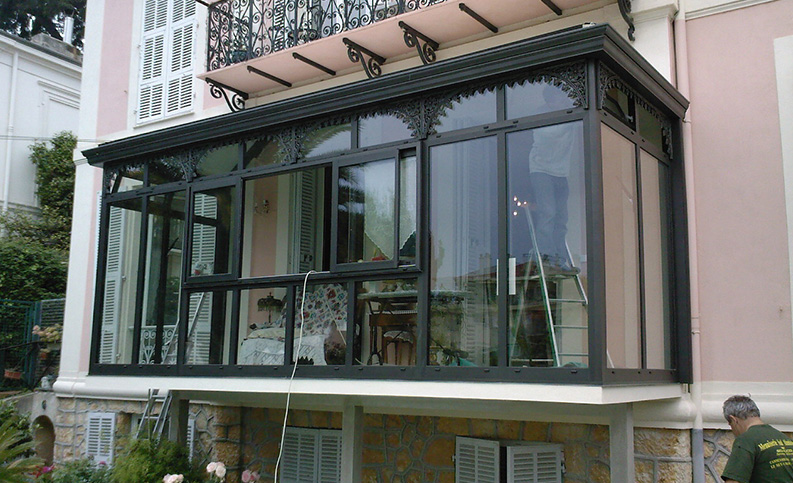 Véranda contemporaine pan coupé - photo27