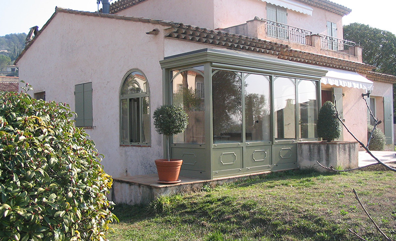 Véranda contemporaine pan coupé - photo41