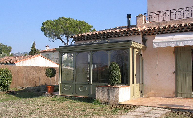 Véranda contemporaine pan coupé - photo42